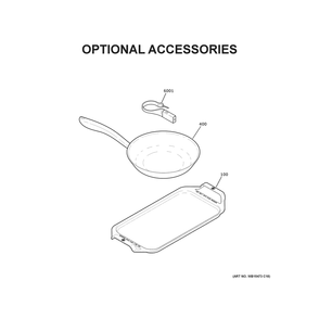 Optional Accessories Diagram and Parts List for CHP90362T3SS  General Electric Cooktop
