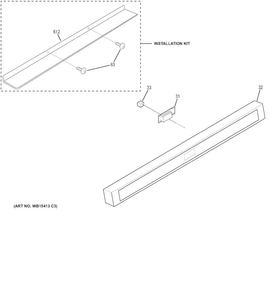 Part Location Diagram of WB56X25202 GE CONTROL PANEL FRAME Assembly