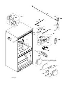 Functional Parts Ff Diagram and Parts List for PNE21KMKES  General Electric Refrigerator