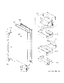 Fresh Food Door - Rh Diagram and Parts List for PWE23KYNEFS  General Electric Refrigerator