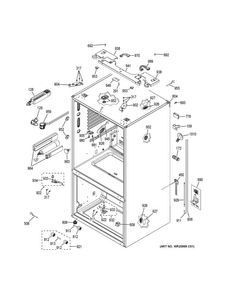 Case Parts Diagram and Parts List for CWE23SSHLSS  General Electric Refrigerator