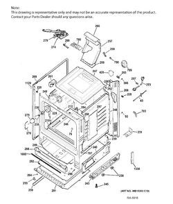 BODY PARTS Diagram and Parts List for JCGB650DEF2BB  General Electric Range