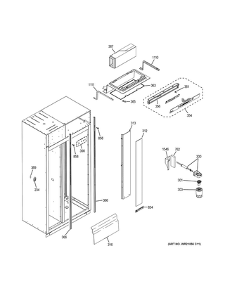 Fresh Food Section Diagram and Parts List for ZIS420NKC  General Electric Refrigerator