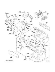 ICE MAKER Diagram and Parts List for PSS26MSRBSS  General Electric Refrigerator