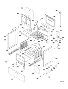 BODY PARTS Diagram and Parts List for MCBS585WM2WW  General Electric Range