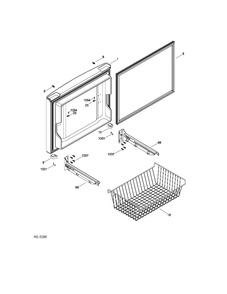 FZ DOOR Diagram and Parts List for GFRF2KBYHWW  General Electric Refrigerator