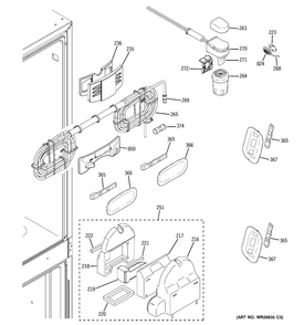Fresh Food Section Diagram and Parts List for PGSS5RKZJSS  General Electric Refrigerator