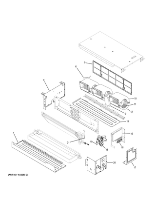 Part Location Diagram of WJ76X22618 GE BOTTOM COVER