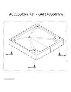 Optional Accessories Diagram and Parts List for QFW150SSN2WW  General Electric Washer Dryer Combo