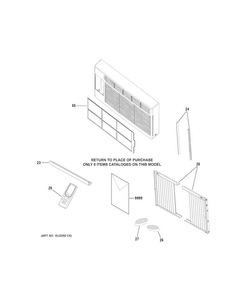 Room Air Conditioner Diagram and Parts List for AEZ08LVL1  General Electric Air Conditioner
