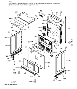 BODY PARTS Diagram and Parts List for PCGS950SEF4SS  General Electric Range