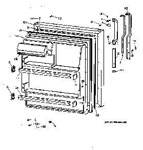 Part Location Diagram of WR2X7611 GE CAP TRIM Bottom