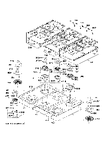 Cooktop Diagram and Parts List for ZDP486NDT1SS  General Electric Range