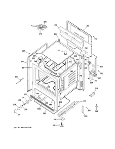 BODY PARTS Diagram and Parts List for JB255RK3SS  General Electric Range