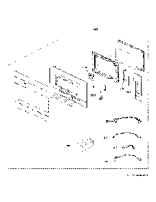 Door Parts Diagram and Parts List for QVM7167RN8SS  General Electric Microwave