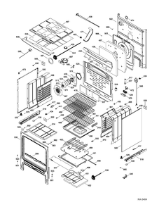 BODY PARTS Diagram and Parts List for PCB970SR3SS  General Electric Range
