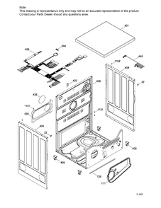 CABINET Diagram and Parts List for PSKP333EB3WW  General Electric Dryer
