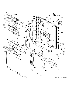 Part Location Diagram of WD21X26050 GE Configured Service 8 Buttons UI Board