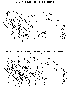 Backsplash Diagram and Parts List for DDG5180  General Electric Dryer