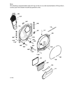 REAR & FRONT ROLLER SUPPORT Diagram and Parts List for GTD81ESMJ0WS  General Electric Dryer