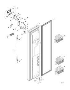 FZ DOOR Diagram and Parts List for PSRS6YGZADSS  General Electric Refrigerator