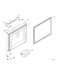 FZ DOOR Diagram and Parts List for GBRC0FAYARWW  General Electric Refrigerator