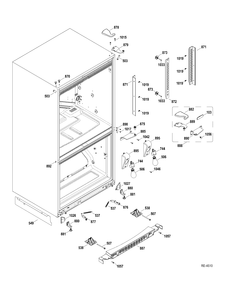 HINGE-MISC PARTS Diagram and Parts List for PDRF0MBYERWW  General Electric Refrigerator