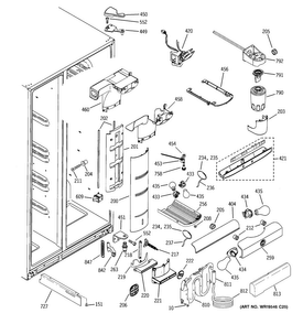 Fresh Food Section Diagram and Parts List for PSW26MSTASS  General Electric Refrigerator