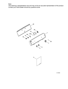 Control System Diagram and Parts List for GTMX180GD5WW  General Electric Dryer