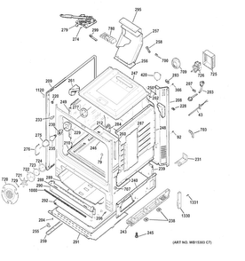 Body Parts Diagram and Parts List for JGB697SEH1SS  General Electric Range