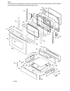 Part Location Diagram of WS01L09335 GE RANGE TOP AND GLASS Assembly