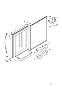FF DOOR Diagram and Parts List for ADR20KGEARWW  General Electric Refrigerator