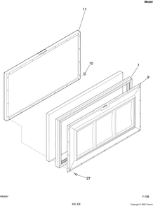 DOOR Diagram and Parts List for FCM5FMBWH  General Electric Freezer