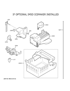 Optional Accessories Diagram and Parts List for PFE28KYNJFS  General Electric Refrigerator