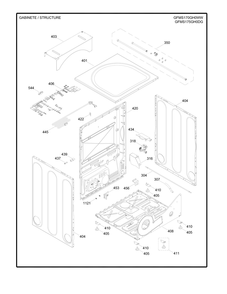 Structure Diagram and Parts List for GMR02BANACW  General Electric Dryer