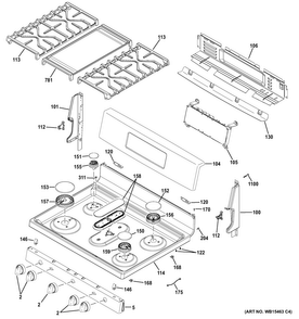 Part Location Diagram of WB31X49806 GE GRIDDLE