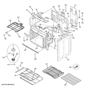 BODY PARTS Diagram and Parts List for PB930TF2WW  General Electric Range