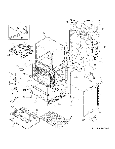 Lower oven Diagram and Parts List for PB960BJ6TS  General Electric Range