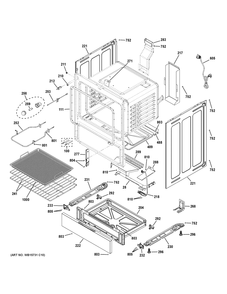 Body Parts Diagram and Parts List for GGS60LAV1FS  General Electric Range