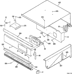 Part Location Diagram of WB7K5042 GE DISCONTINUED