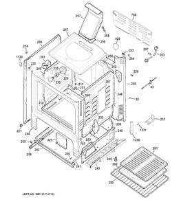 Body Parts Diagram and Parts List for JGBS60REF2SS  General Electric Range