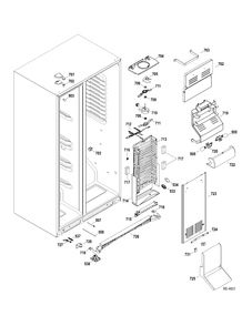 FZ SECTION Diagram and Parts List for GSR23YBWHSS  General Electric Refrigerator