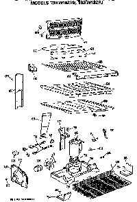 Unit Diagram and Parts List for TBXW18ZPBRWH  General Electric Refrigerator