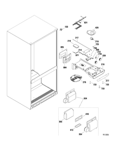 FF SECTION Diagram and Parts List for GBRC0GAXARWW  General Electric Refrigerator