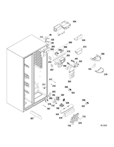 FF SECTION Diagram and Parts List for GLM23REWAGB  General Electric Refrigerator