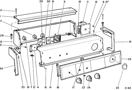 CONTROL GROUP Diagram and Parts List for D537E*139  General Electric Dryer