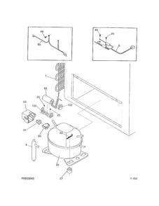 SYSTEM Diagram and Parts List for 80490  General Electric Freezer