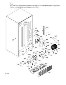 SEALED SYSTEM AND MOTHERBOARD Diagram and Parts List for PDR20KMHBRES  General Electric Refrigerator