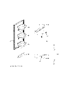 Fresh Food Door - Rh Diagram and Parts List for GFE26JGMWFWW  General Electric Refrigerator