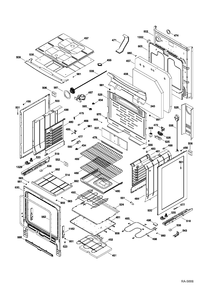 BODY PARTS Diagram and Parts List for PCB900DR2BB  General Electric Range